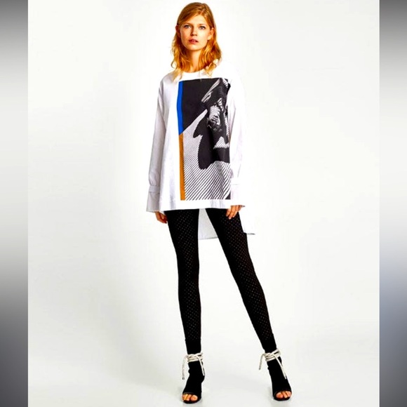 Rare Zara graphic print blouse S 89$ - Picture 1 of 7